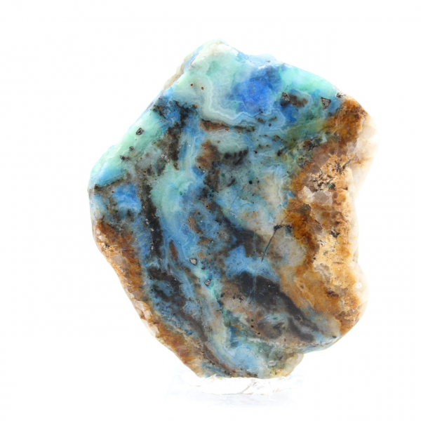 Fatia de azurita malaquita para coleção mineral