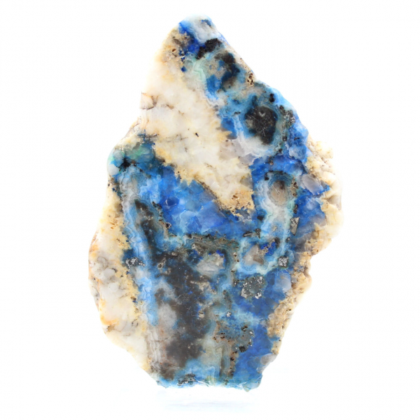 Fatia de azurita malaquita para coleção mineral