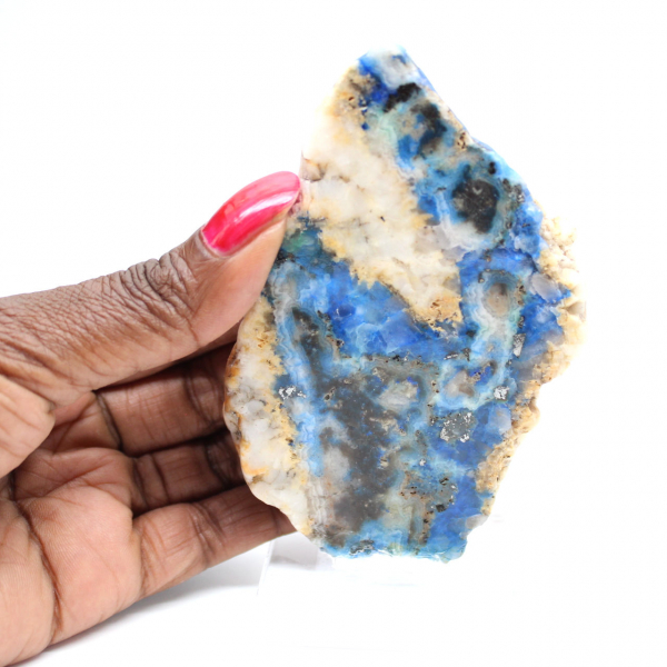 Fatia de azurita malaquita para coleção mineral