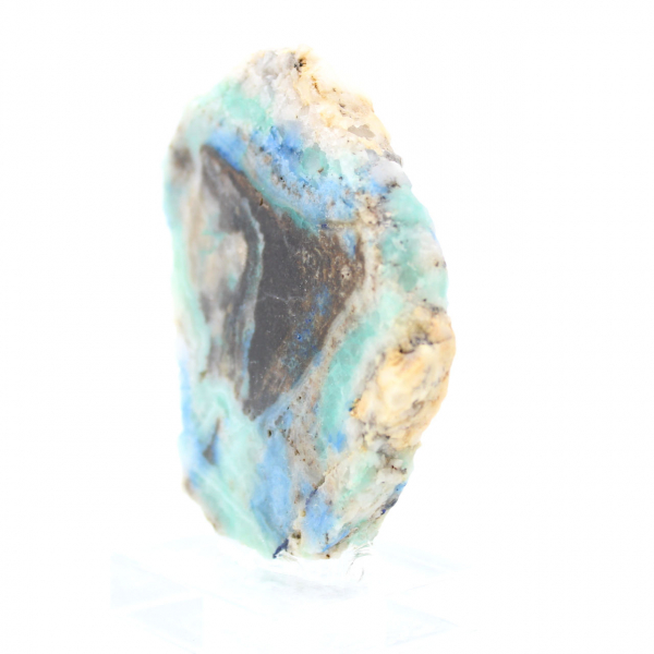 Fatia autêntica de pedra de azurita malaquita para decoração