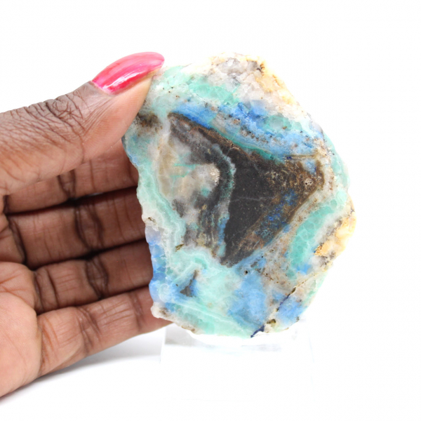 Fatia autêntica de pedra de azurita malaquita para decoração