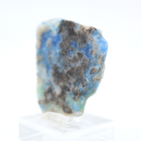 Fatia polida de azurita malaquita mineral bruto de qualidade