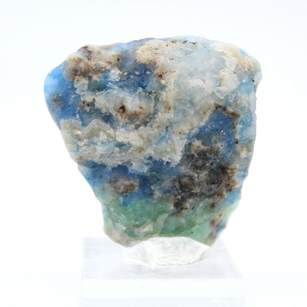 Fatia polida de azurita malaquita mineral bruto de qualidade
