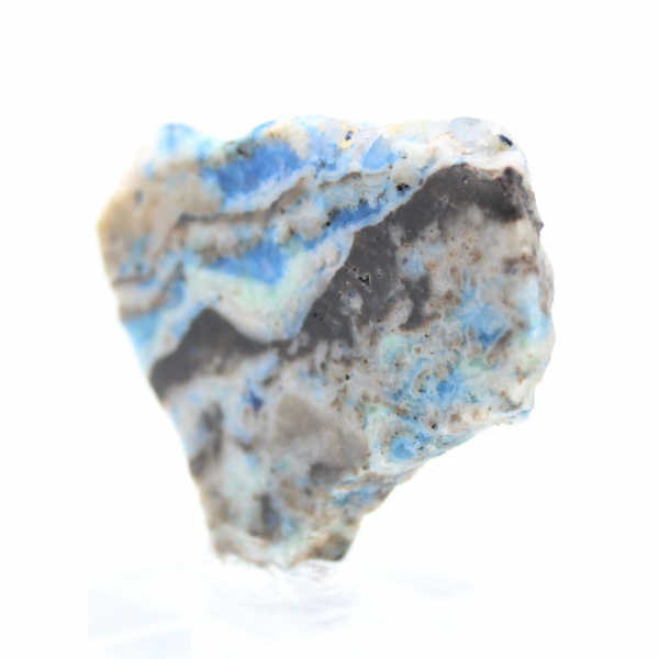 Fatia polida de azurita malaquita mineral bruto de qualidade
