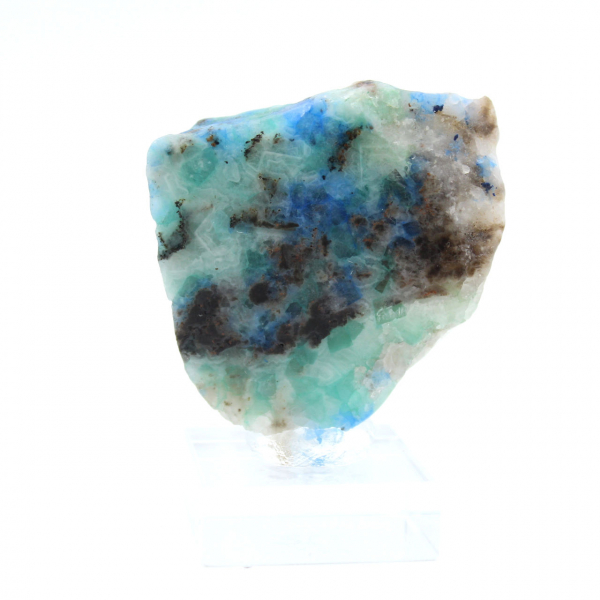 Fatia de azurita malaquita para coleção mineral