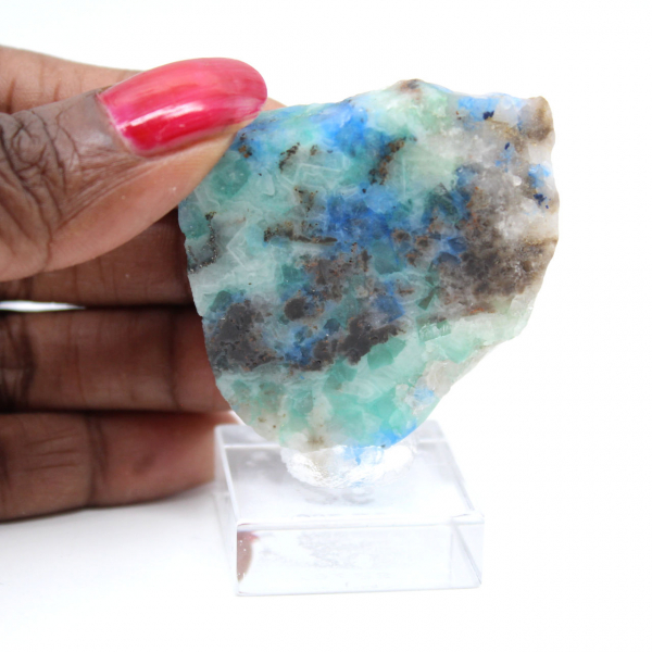 Fatia autêntica de pedra de azurita malaquita para decoração