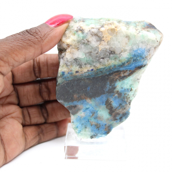 Fatia de azurita malaquita para ornamento