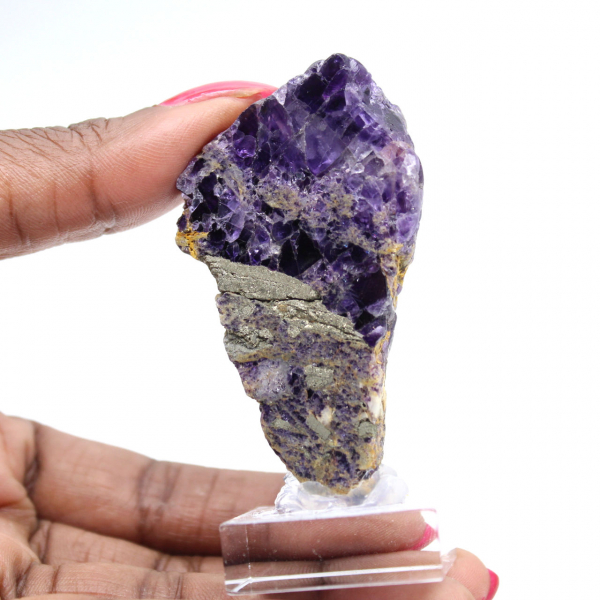Pedra de fluorita pirita natural mineral único