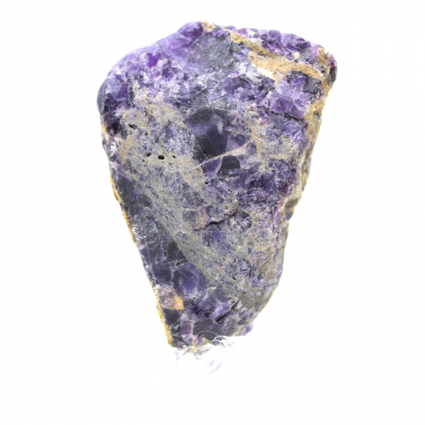 Fatia de fluorita e pirita para coleção mineral