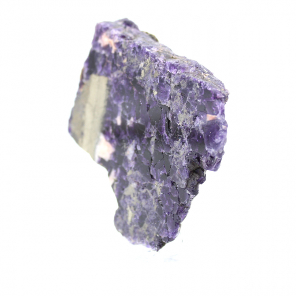 Pedra de fluorita pirita natural mineral único