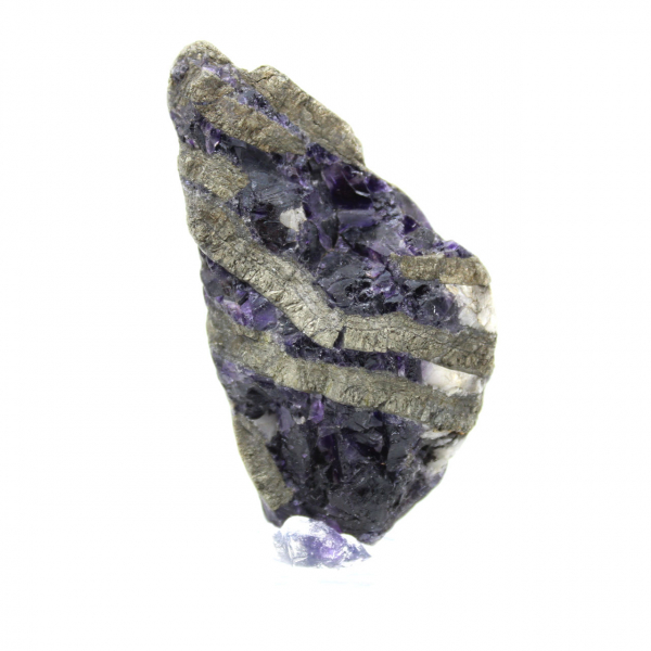 Pedra de fluorita pirita natural mineral único