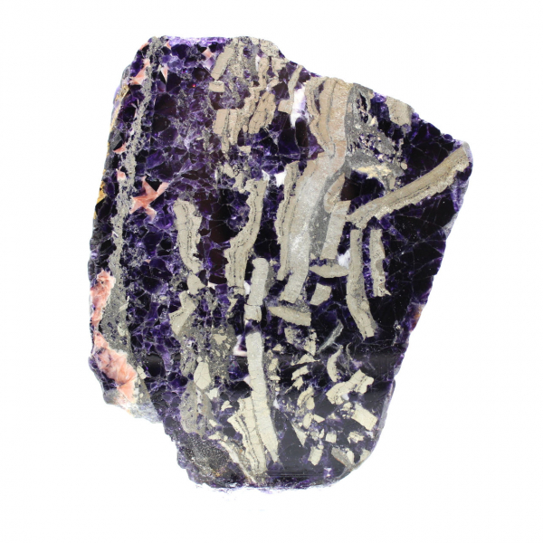 Pedra de fluorita pirita mineral bruto para coleção