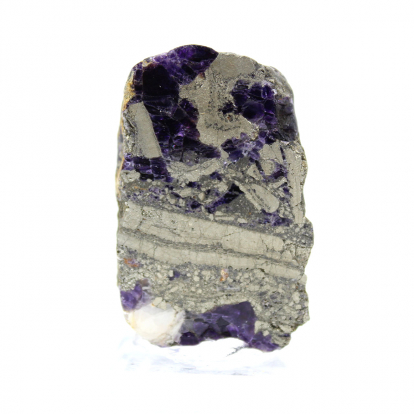 Pedra de fluorita pirita natural mineral único