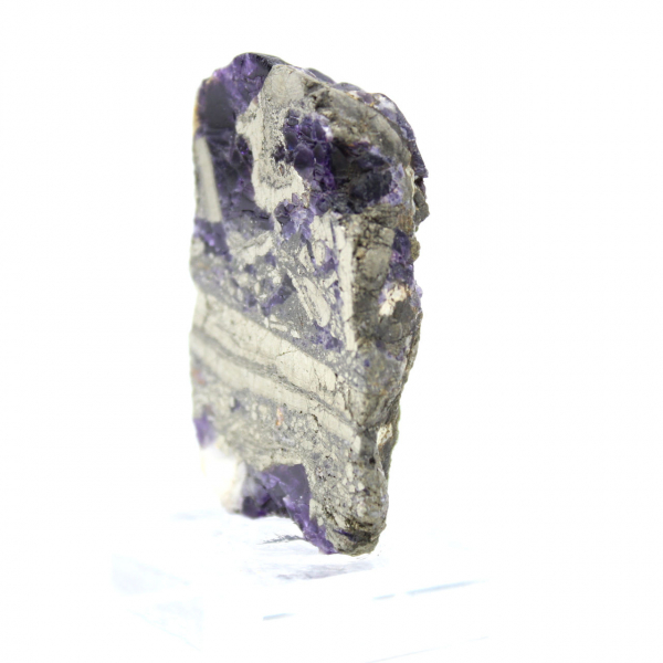 Pedra de fluorita pirita natural mineral único