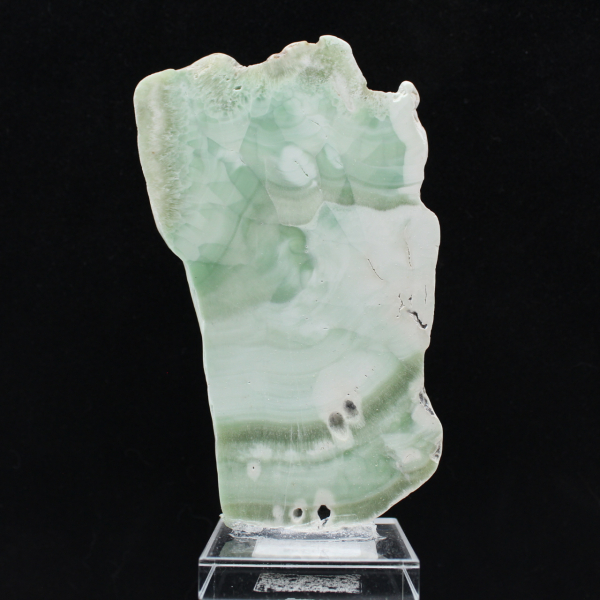 Fatia natural de aragonita verde para decoração