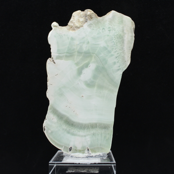 Fatia natural de aragonita verde para decoração