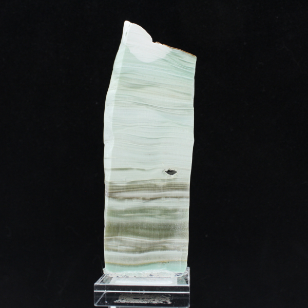 Pedra de aragonita verde ideal para coleção