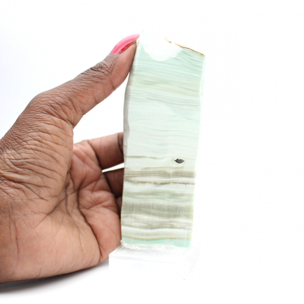 Pedra de aragonita verde ideal para coleção Pedra de aragonita verde ideal para coleção