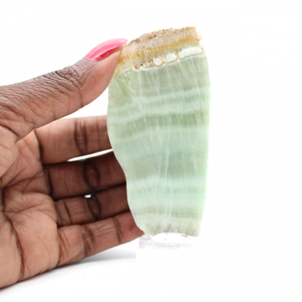 Pedra de aragonita verde ideal para coleção Pedra de aragonita verde ideal para coleção