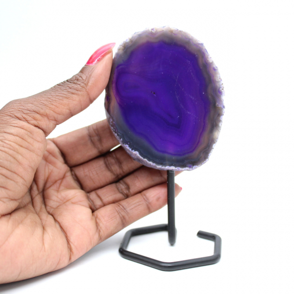  Ágata tingida de roxo