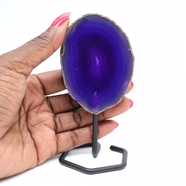  Ágata tingida de roxo
