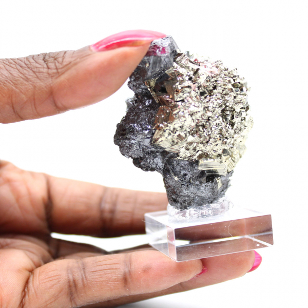 Exemplar Mineral Pirite e Esfalerite