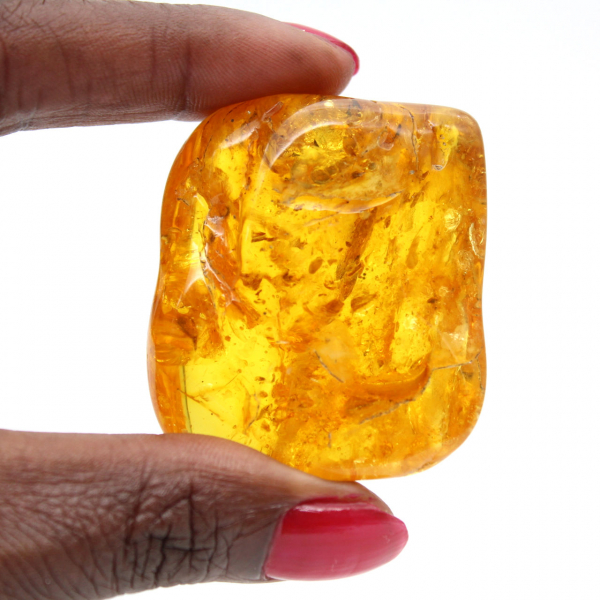 Âmbar amarelo genuíno da Lituânia – Item de seixo natural