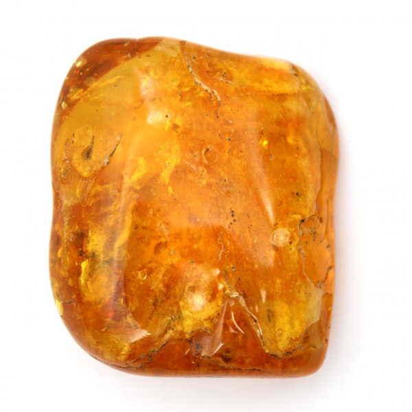 Âmbar amarelo genuíno da Lituânia – Item de seixo natural