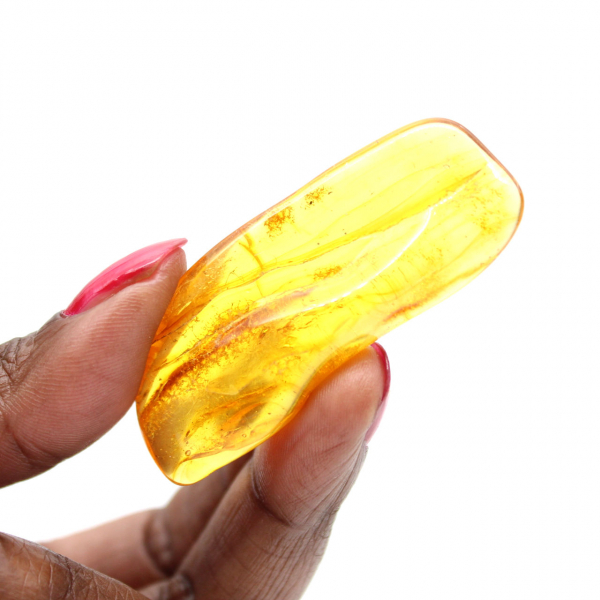 Mini seixo âmbar amarelo – Pedra natural do Báltico