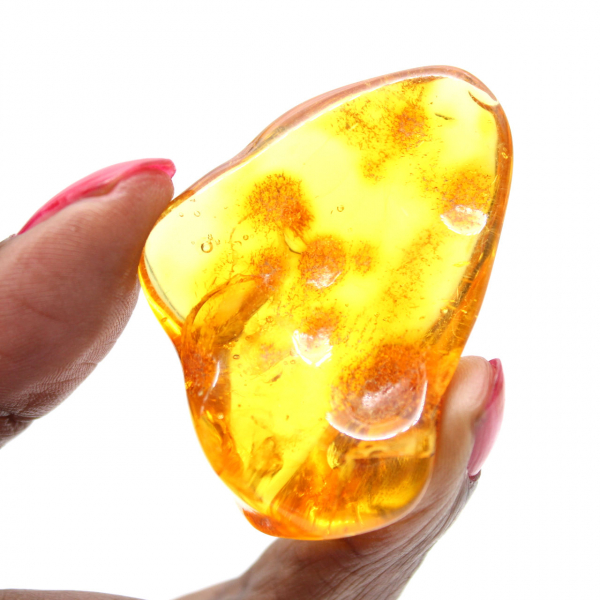 Seixo âmbar amarelo, objeto mineral Lituânia – espécime decorativo
