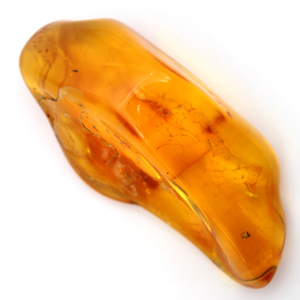 Objeto de Âmbar Amarelo Lituânia – Seixo Natural e Autêntico