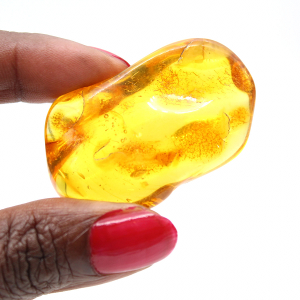 Pedra natural âmbar amarelo – seixo colecionável lituano