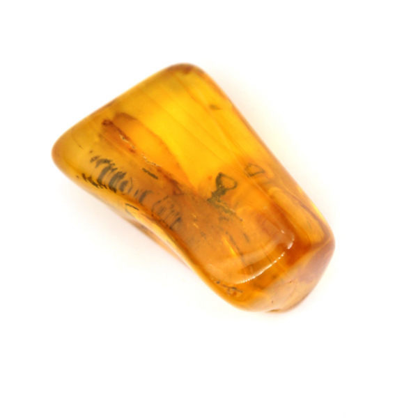 Mini seixo âmbar amarelo do Báltico – fóssil para decoração