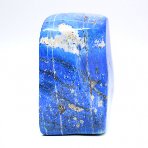 Lápis-lazúli polido, rocha mineral autêntica