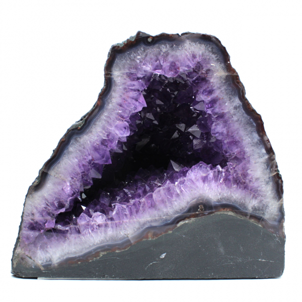  Geodo de ametista do Brasil com cristais roxos para colecionador