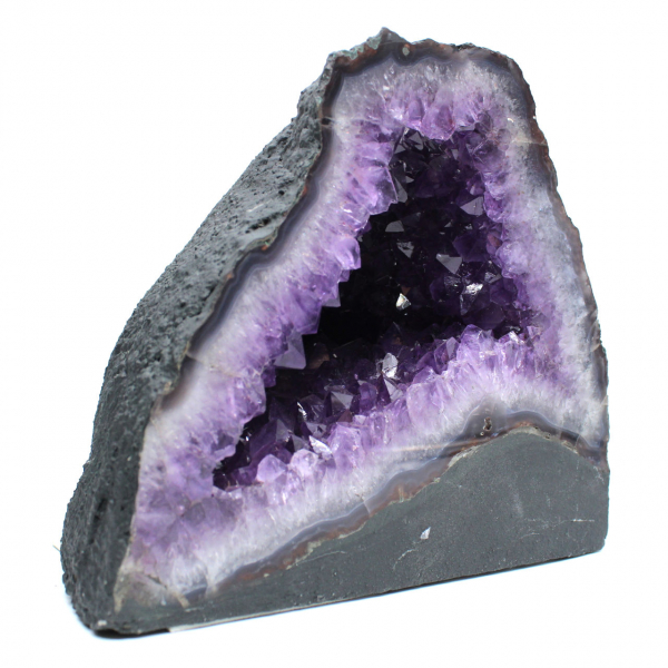  Geodo de ametista do Brasil com cristais roxos para colecionador