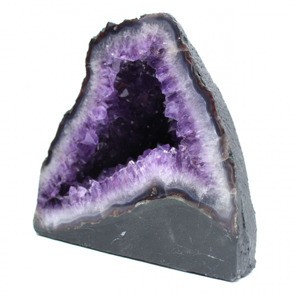  Geodo de ametista do Brasil com cristais roxos para colecionador