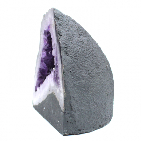  Geodo de ametista do Brasil com cristais roxos para colecionador