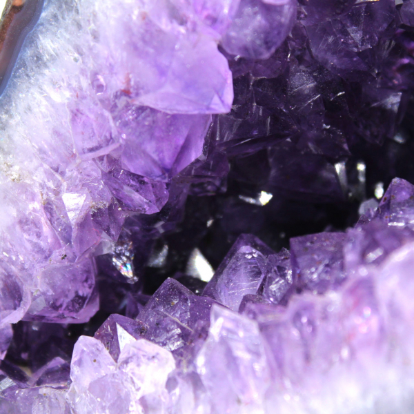  Geodo de ametista do Brasil com cristais roxos para colecionador