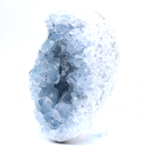 Bloco natural de celestita azul Madagascar