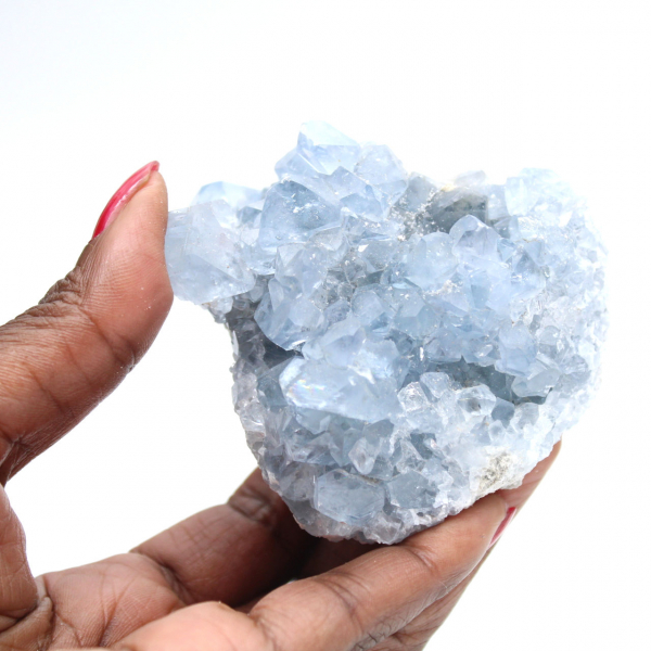 Moeda de colecionador de celestita azul de Madagascar