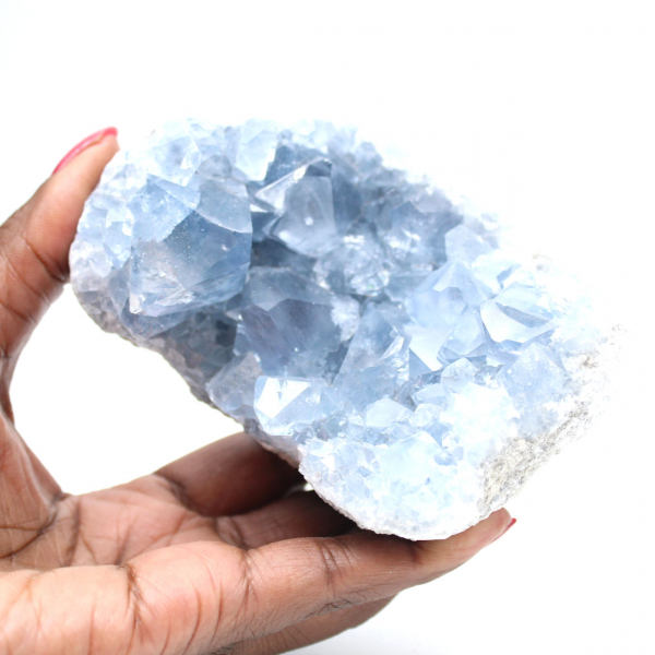 Geodo mineral de celestita azul Madagascar