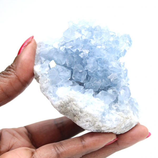 Geodo Celestita Azul de Madagascar Autêntico