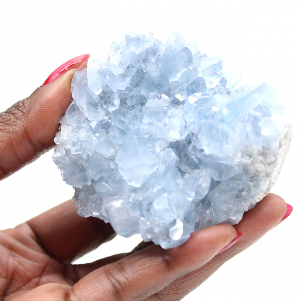 Geodo celestita azul, mineral natural de Madagascar