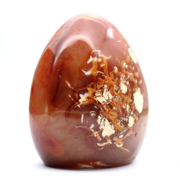 Decoração de ornamento de cornalina polida - mineral natural de Madagascar para colecionadores