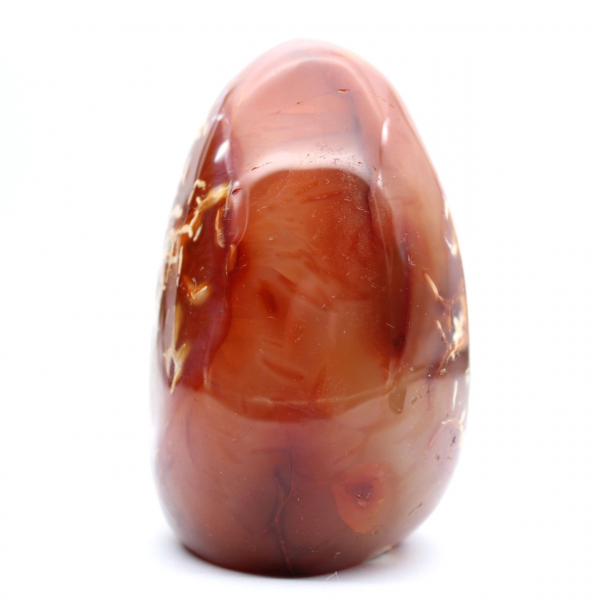 Decoração de ornamento de cornalina polida - mineral natural de Madagascar para colecionadores