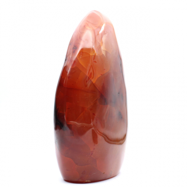 Cornalina polida XXL Madagascar - Pedra decorativa vermelho-alaranjada autêntica (ornamento)