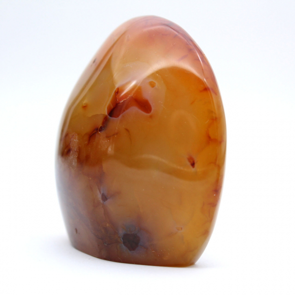 Enfeite em miniatura de cornalina polida - Pedra natural autêntica de Madagascar (250g)