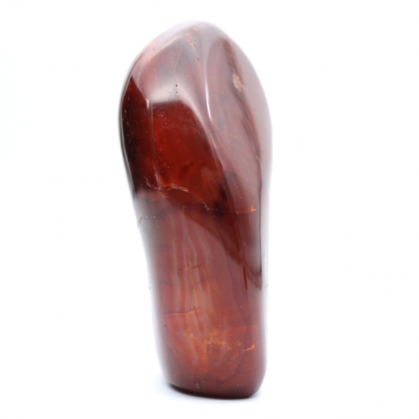Ornamento de cornalina polida de qualidade - Mineral natural colecionável (Madagascar)