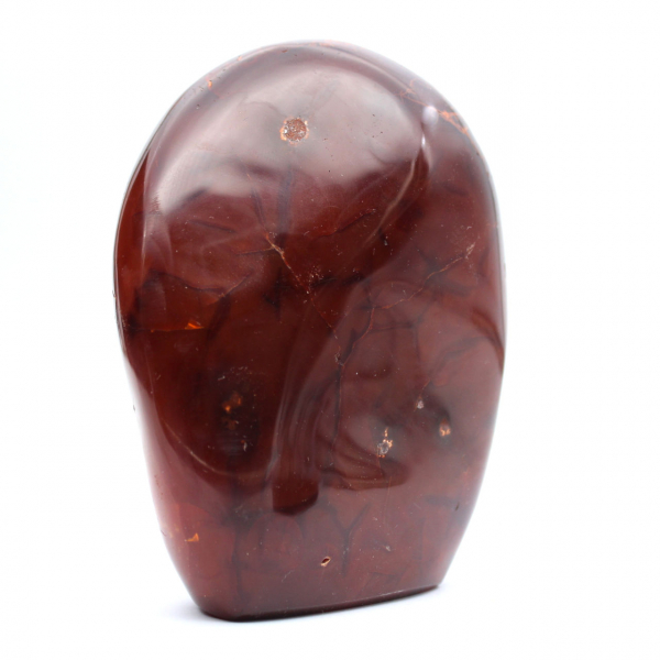 Ornamento de cornalina polida de qualidade - Mineral natural colecionável (Madagascar)